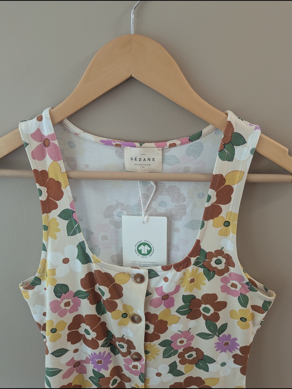 NWT Sezane Fabiola Midi Dress Sol Floral Print S - Picture 2 of 6